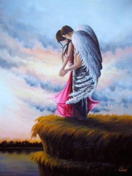 Парень и девушка с крыльями