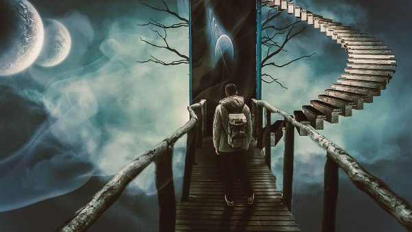 Лестница с дверью в небо