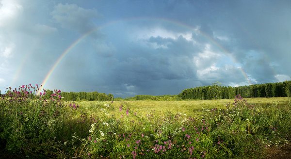 Рассвет в Сибири зимой
