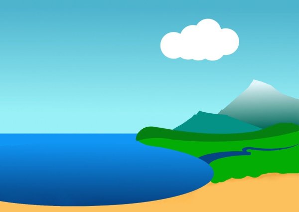 Река мультяшный