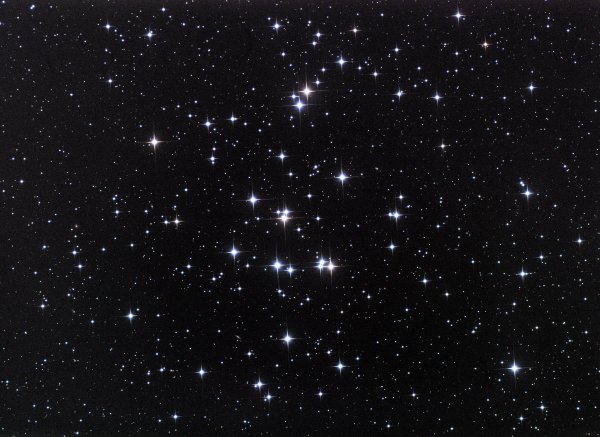 Черное небо со звездами