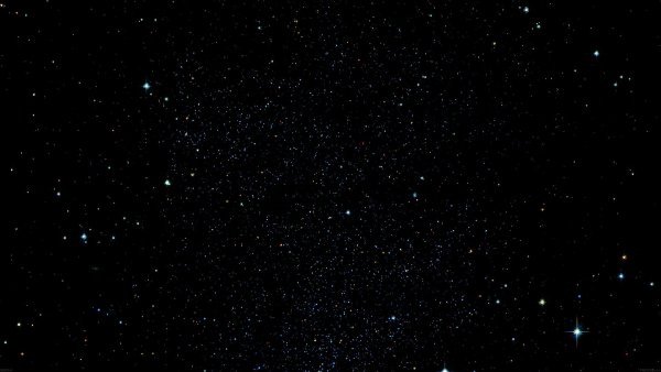 Черное небо со звездами