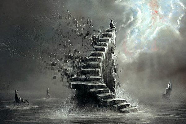 Лестница в небо живопись