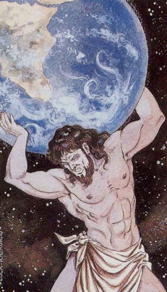 Греческий Бог держащий небо