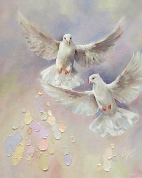 Ангел с голубем