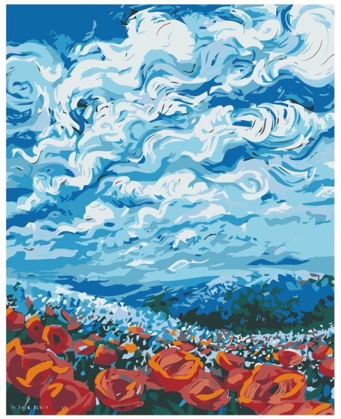 Небо масляными красками