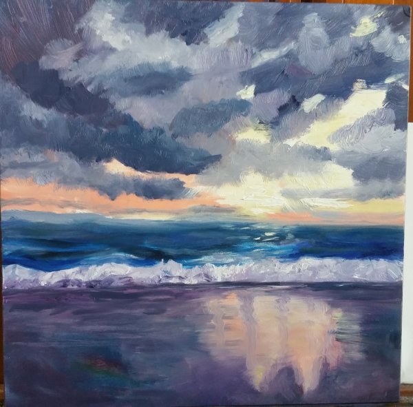 Небо масляными красками