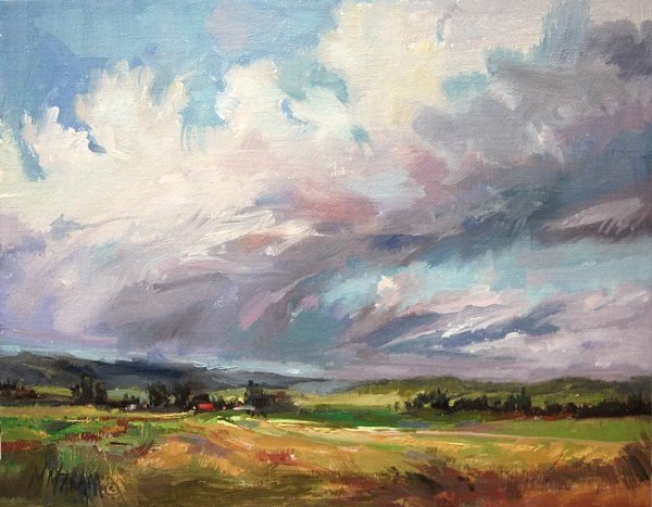 Облака живопись маслом