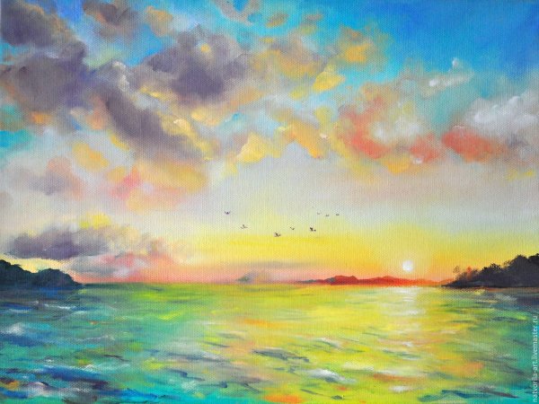 Небо масляными красками