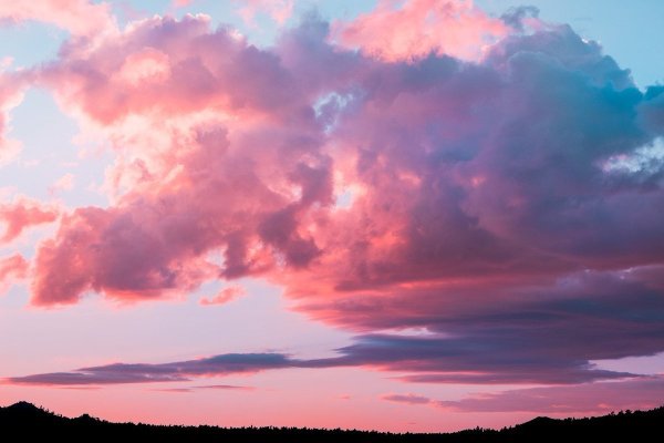 Красивое розовое небо