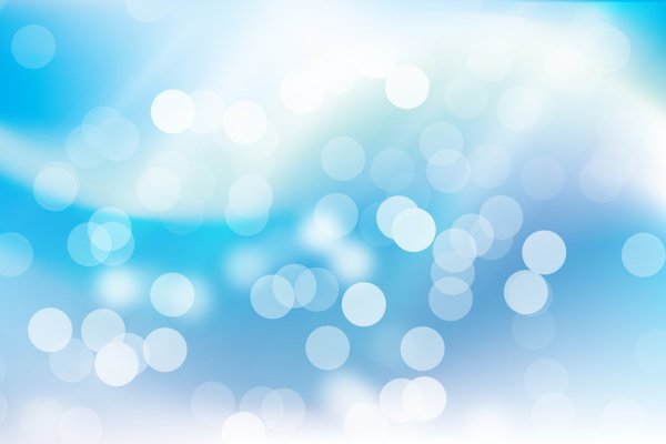 Боке на голубом фоне