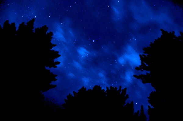 Синее ночное небо