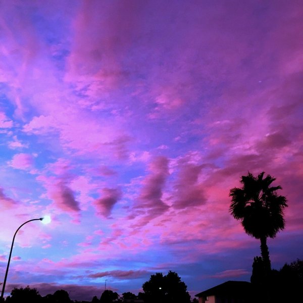 Розовое небо Эстетика