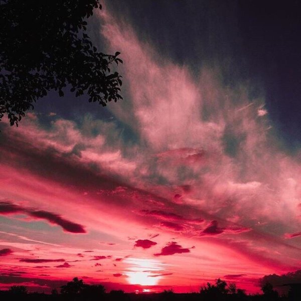 Розовый закат Эстетика