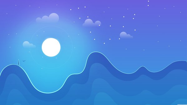 Ночное небо мультяшное