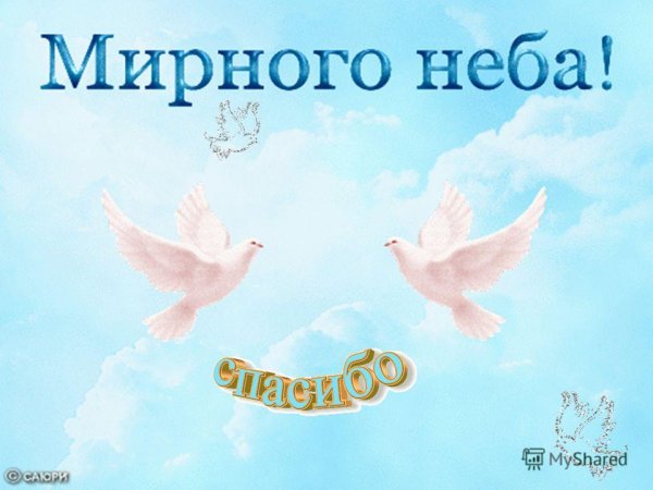 Открытка мирного неба