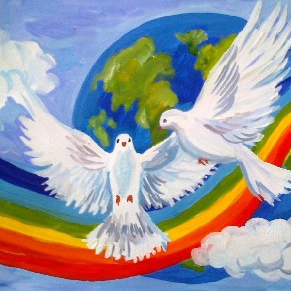 Состоялся конкурс рисунков на асфальте «Мирное небо над головой»