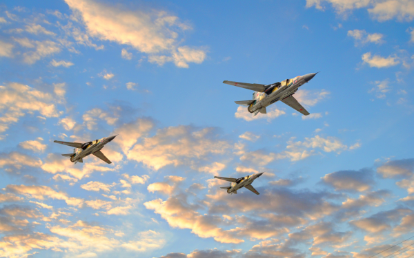 Три самолета в небе