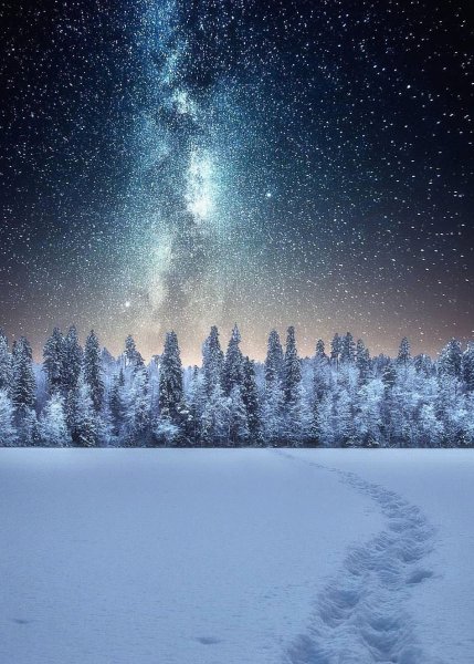 Звездное небо зимой