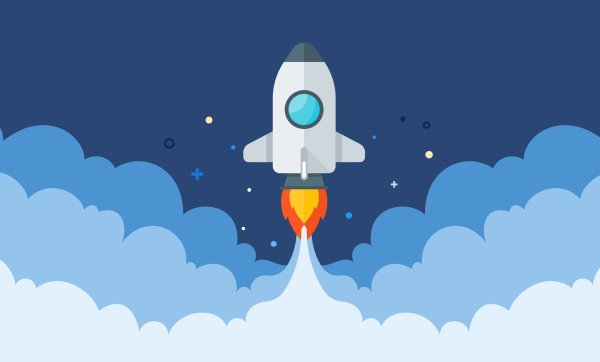 Ракета взлетает иллюстрация