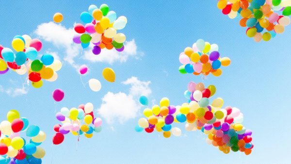 Воздушные шары в небе