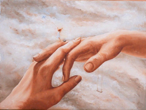 Руки тянутся друг к другу