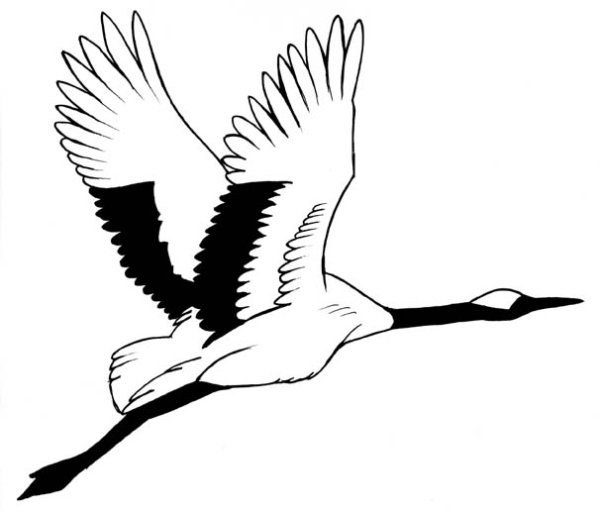 Журавли трафареты для вырезания