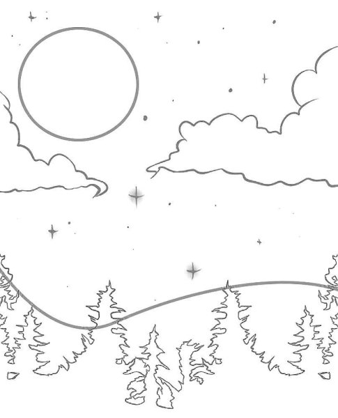 Раскраска небо