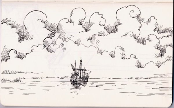 Небо гравюра