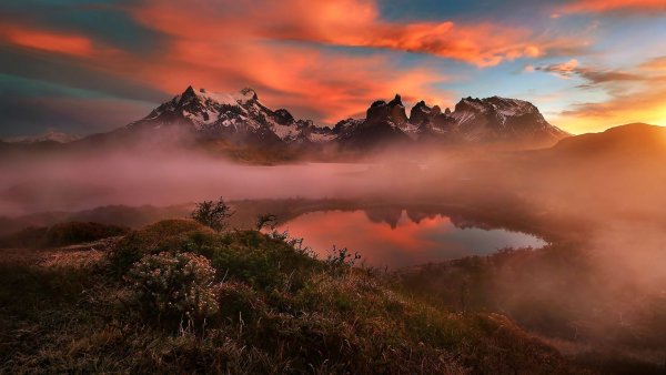 Горы Патагония рассвет