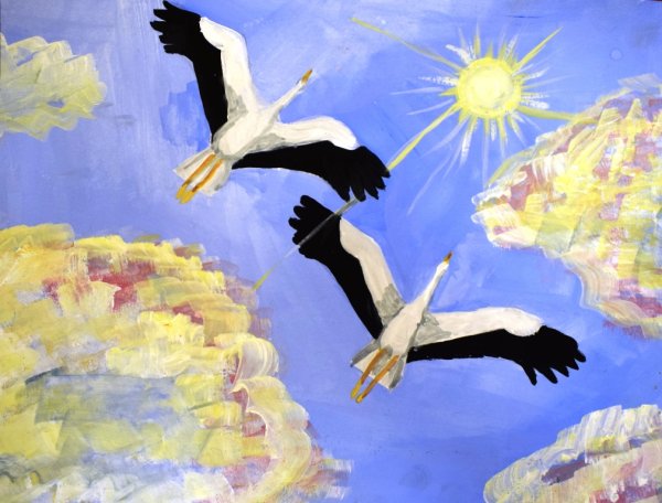 Журавль вектор