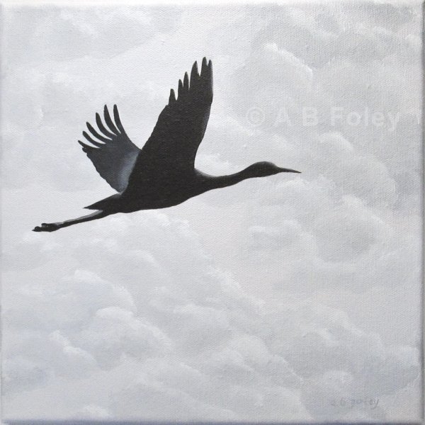 Пейзаж с журавлями