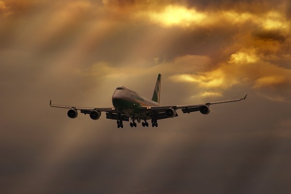 Боинг 747 в воздухе