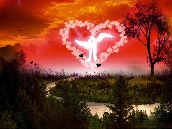 Облако в виде сердечка