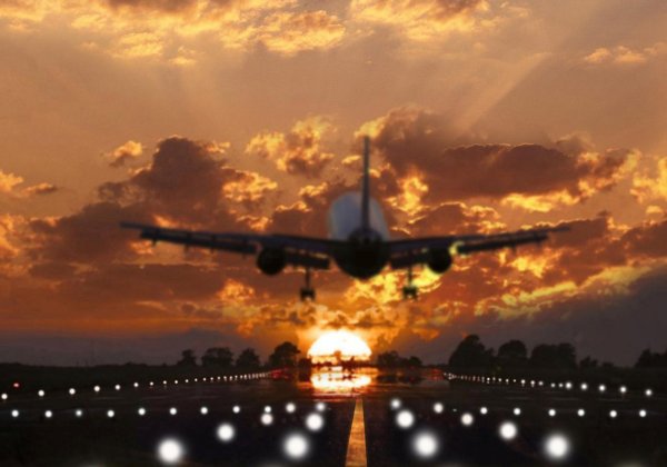 Улетающий самолет