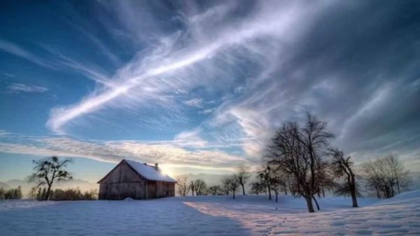Зимнее небо в городе