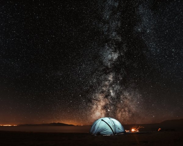 Ночь звезды горы палатка