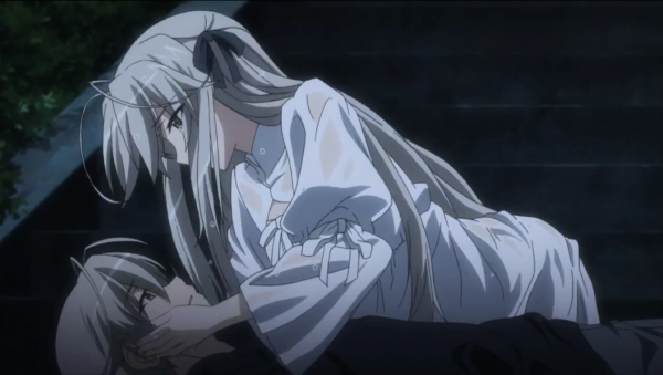 Аниме Yosuga no Sora поцелуй