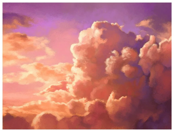 Огромные облака арт