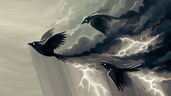 Ворона на мосту