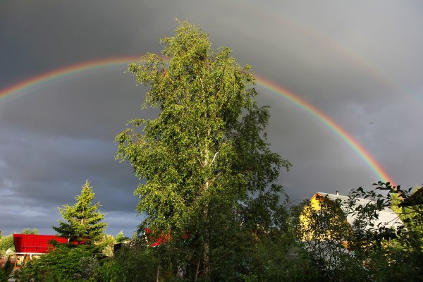 Радуга на грозовом небе