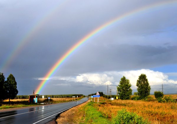Небо солнце Радуга