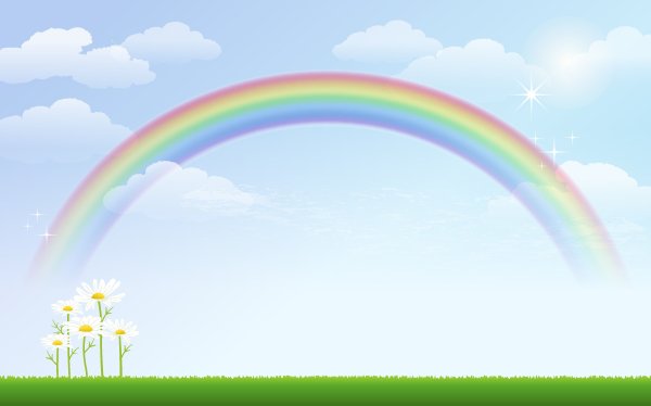 Нежный фон облака Радуга