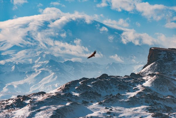 На вершине горы ночью