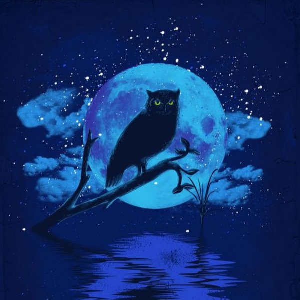 Ночное небо мультяшное