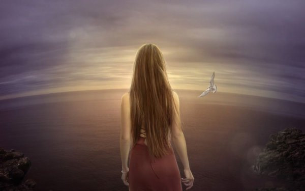 Женщина со спины арт