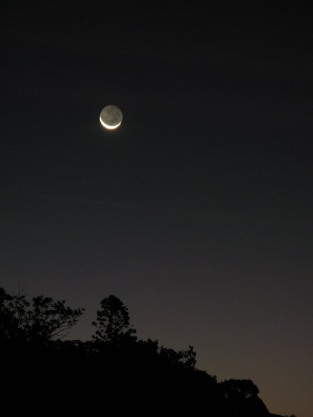 Темное небо с луной