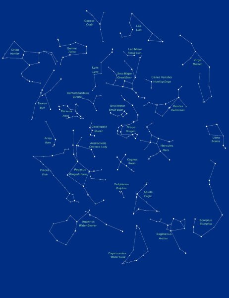 Карта созвездий звездного неба