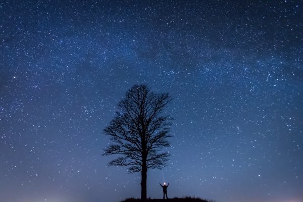 Ночное небо со звездами