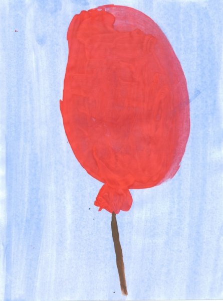 Красные шары в небе